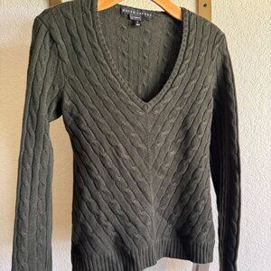 Ralph Lauren Cashmere Sweater M Green Black Label Real Real verified